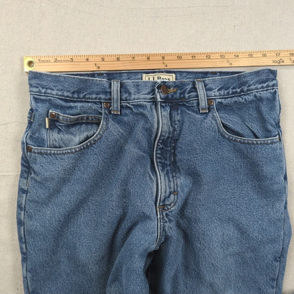 Vintage LL Bean Jeans Mens‎ 34x30 Blue Flannel Lined Classic Casual Denim